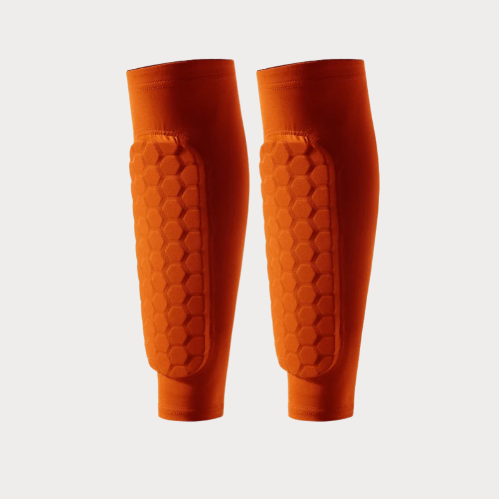 Ortekor Athletic Gear | Soccer Shin Guard Sleeves with Shockproof Padding | Lightweight Compression Fit for Ultimate Protection