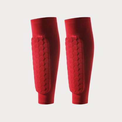 Ortekor Athletic Gear | Soccer Shin Guard Sleeves with Shockproof Padding | Lightweight Compression Fit for Ultimate Protection