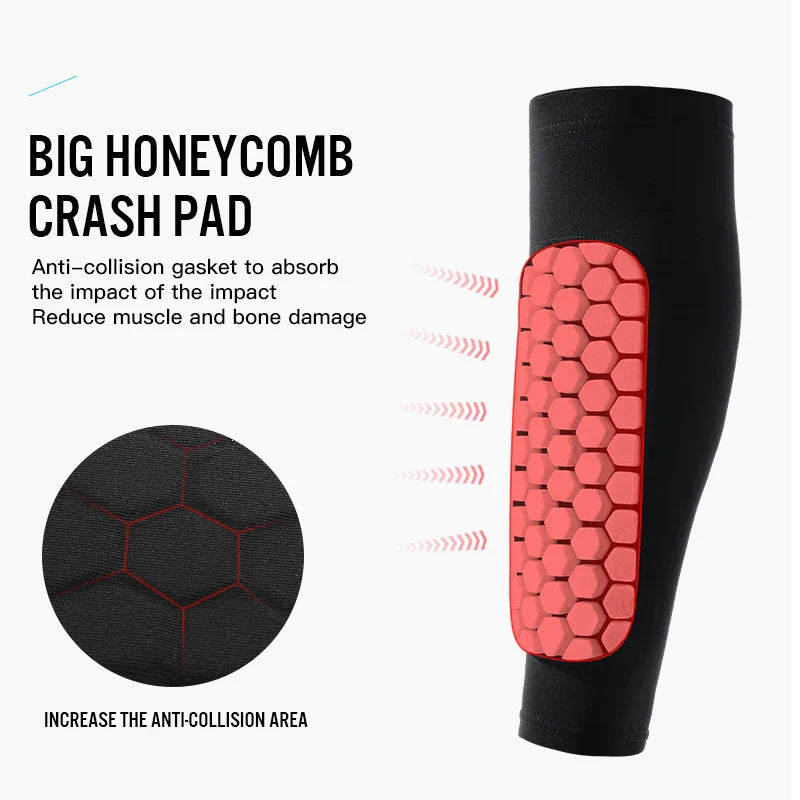 Ortekor Athletic Gear | Soccer Shin Guard Sleeves with Shockproof Padding | Lightweight Compression Fit for Ultimate Protection
