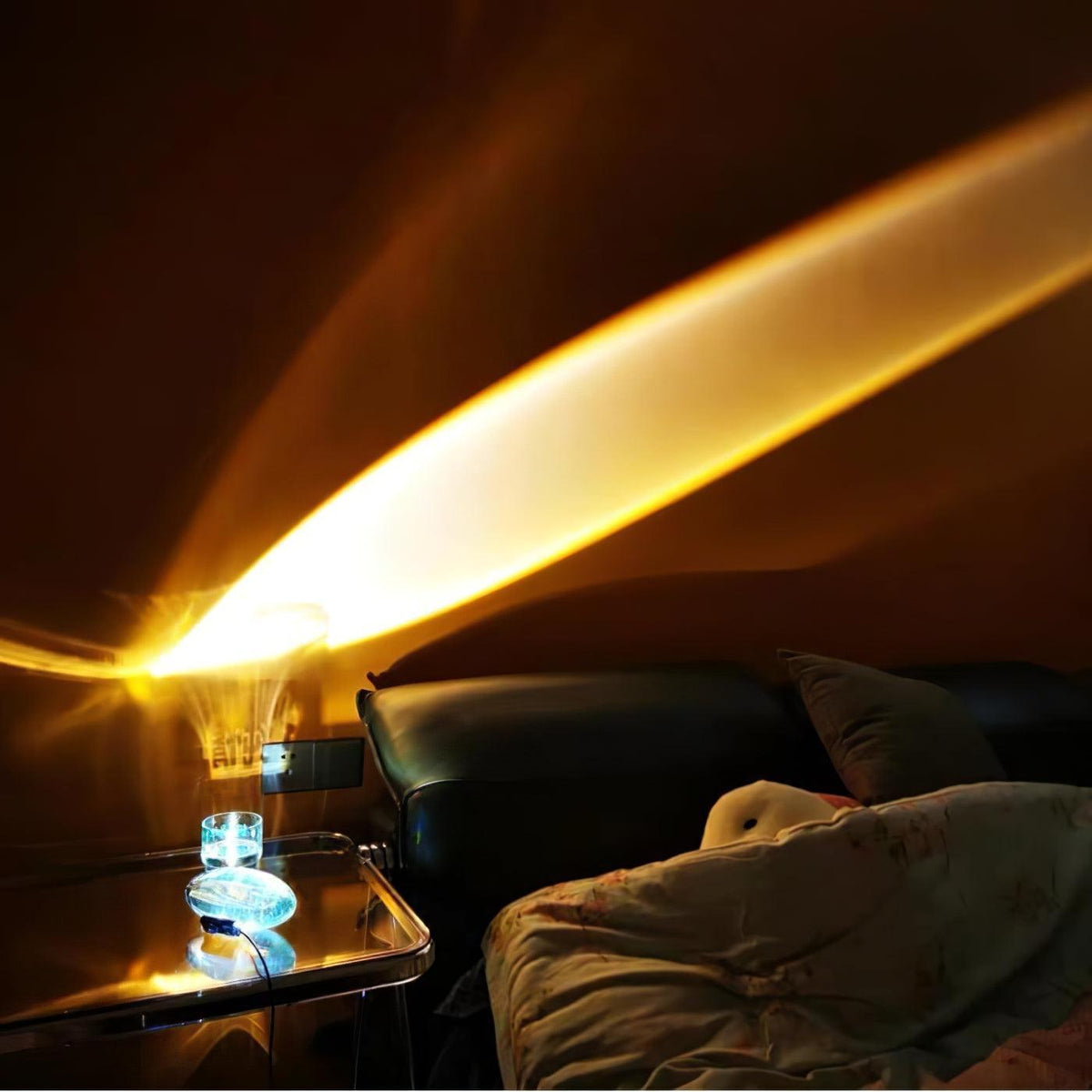 Eye-Projection Crystal Table Lamp with 3 LED Light Modes – Modern Accent Light for Bedroom & Living Room