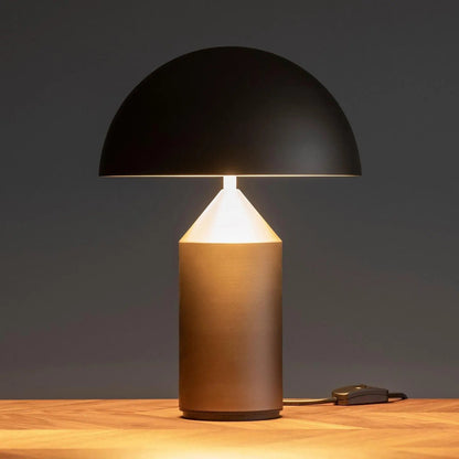 Metal Architectural Accent Lamp 14 in Sculptural Shape Soft Glow Nightstand Light Bedroom Side Table Decor Modern Minimal Home Office
