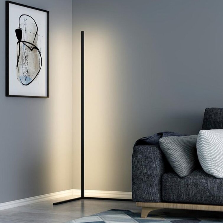 AuraEdge | Corner Floor Lamp with Adjustable RGB & White Light | Space-Saving Design for Versatile Ambiance