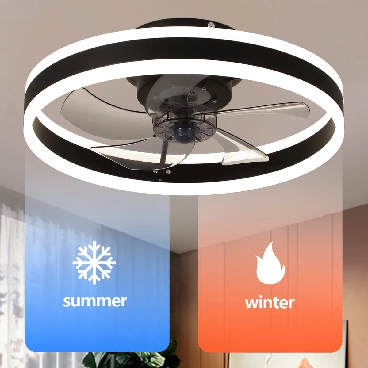 Aura | Modern Ceiling Fan Light with Whisper-Quiet Motor | Stylish Illumination for Comfort