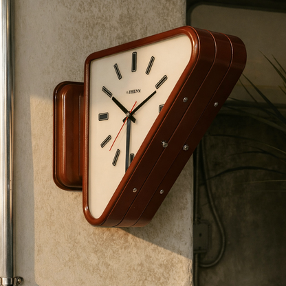 Wall Clock Modern Dual Sided, Silent Wall Clock for Living Room, Minimalist Large Wall Clock for Home Decor