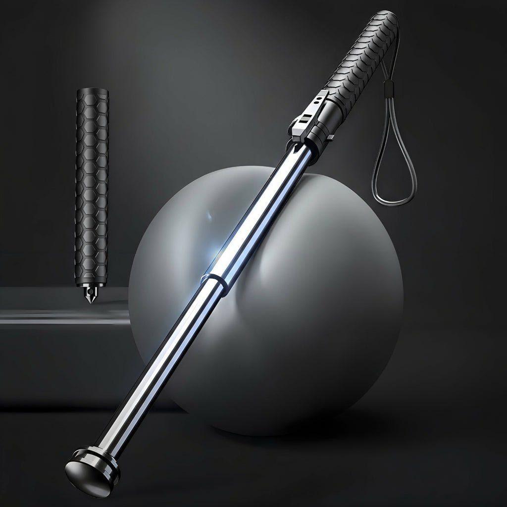 Walking Cane with Quick Deploy Mechanism, Adjustable Walking Stick for Self Defense, Telescopic Walking Stick