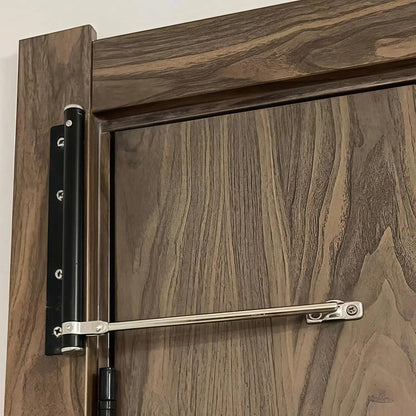 Adjustable Door Closer for Quiet Secure Closing | Stainless Steel Hydraulic Damper, 4-Speed Control, Easy Install for Interior Doors, Left