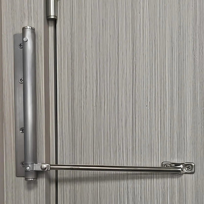 Hydraulic Door Closer for Interior Doors 7.3 Inch Silver & Black Adjustable Close Speed Left Right Mount Home Office Bedroom Hallway