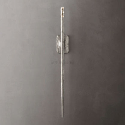 Tubular Wall Light Fixture – Forged Metal Finish – 20" or 36" Vertical Design – G9 LED Included – Bedroom Hallway Living Room Entryway