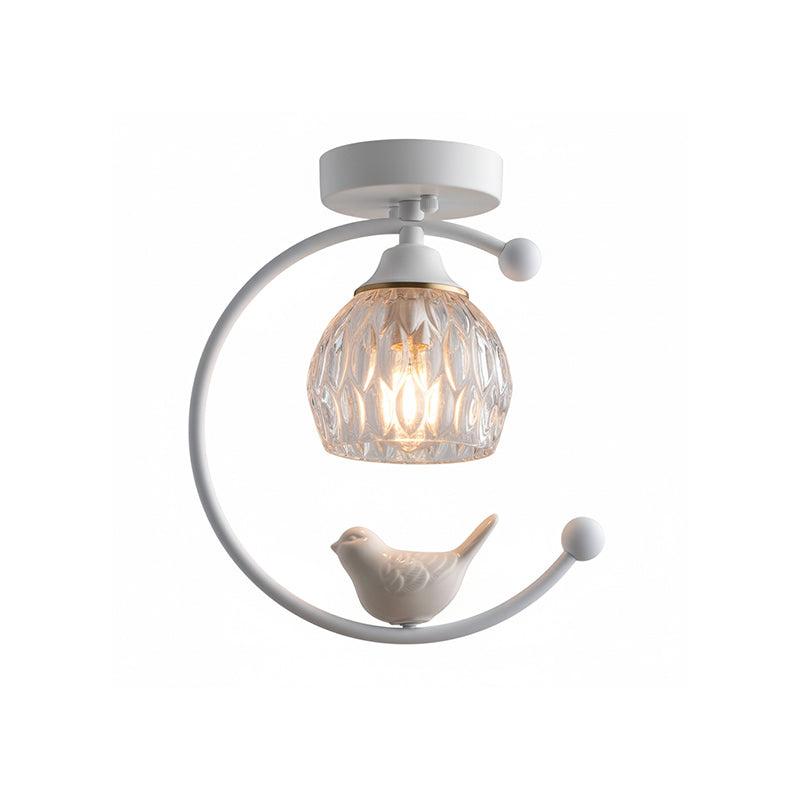 AvianGlow | Charming Elegant Ceramic Ceiling Light Fixture