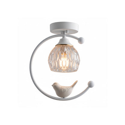 AvianGlow | Charming Elegant Ceramic Ceiling Light Fixture