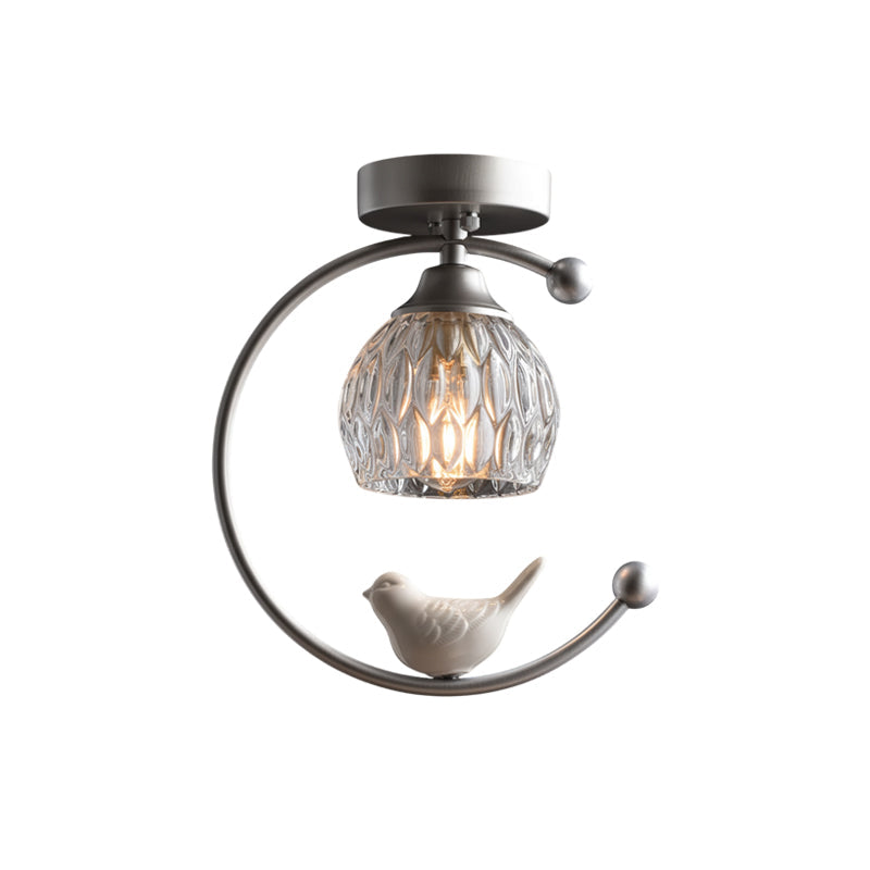 AvianGlow | Charming Elegant Ceramic Ceiling Light Fixture
