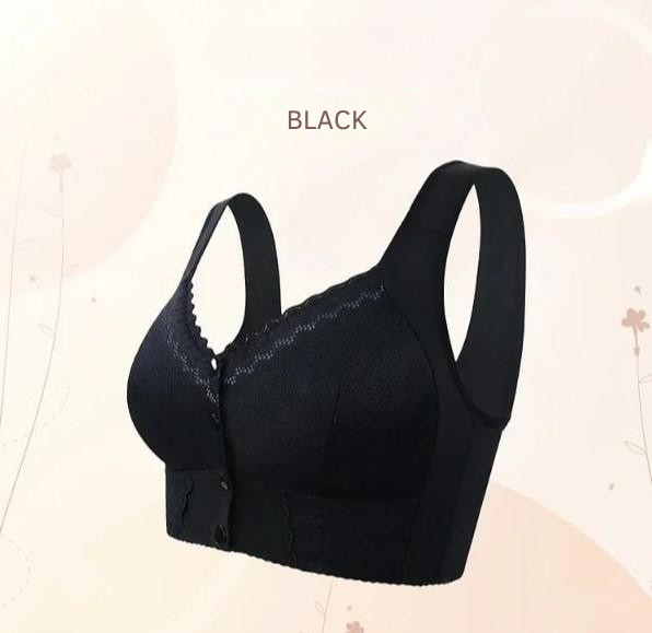 Cotton Front-Closure Wireless Support Bra for Women | Everyday Comfort Bralette with Easy Front Hook | Soft Breathable Full Coverage Bra | P