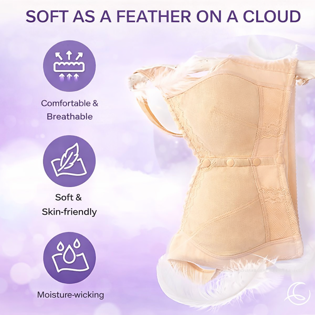Cotton Front-Closure Wireless Support Bra for Women | Everyday Comfort Bralette with Easy Front Hook | Soft Breathable Full Coverage Bra | P