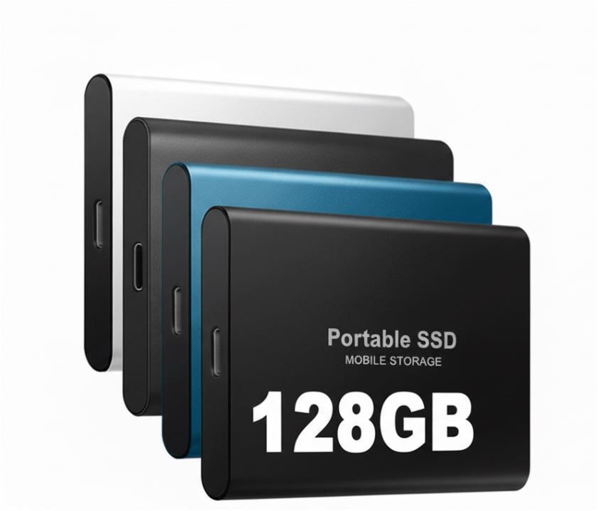 Portable Solid State Drive 128GB USB 3.2 Fast Data Transfer Compact Storage for Laptops PC Gaming Consoles