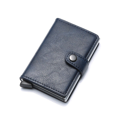 Slim Aluminum Wallet with RFID Protection & Money Clip for Cards and Cash