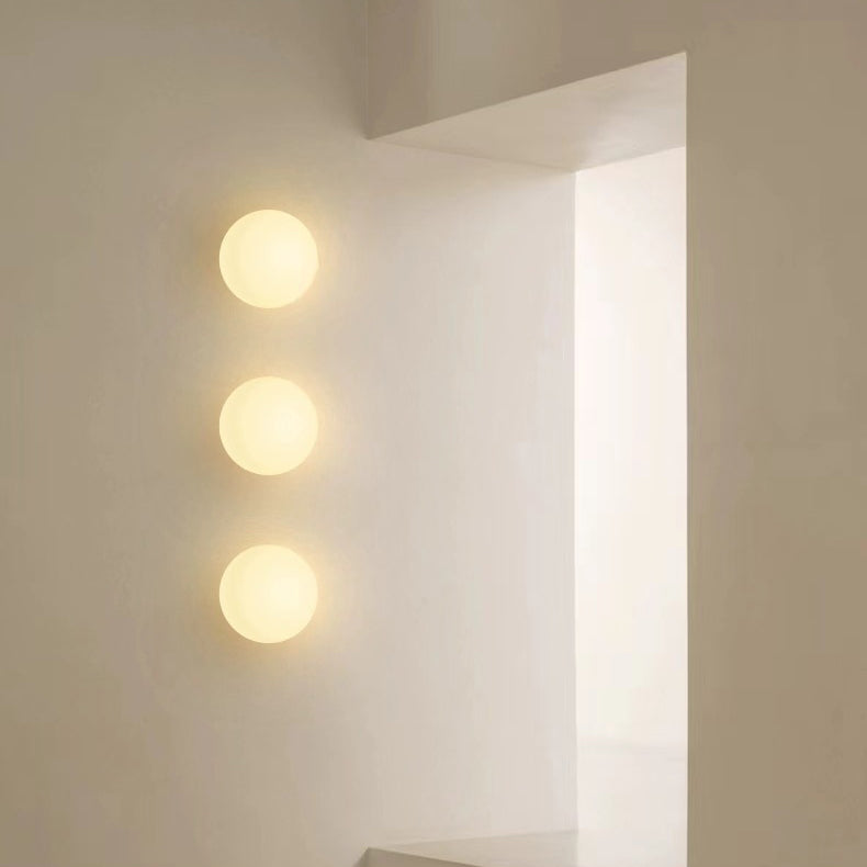 Glass Sconce Modern White Light Fixture 6 Inch G9 Socket Hardwired for Bedroom Hallway Bathroom Indoor Ambient Lighting 110V-120V Compact De