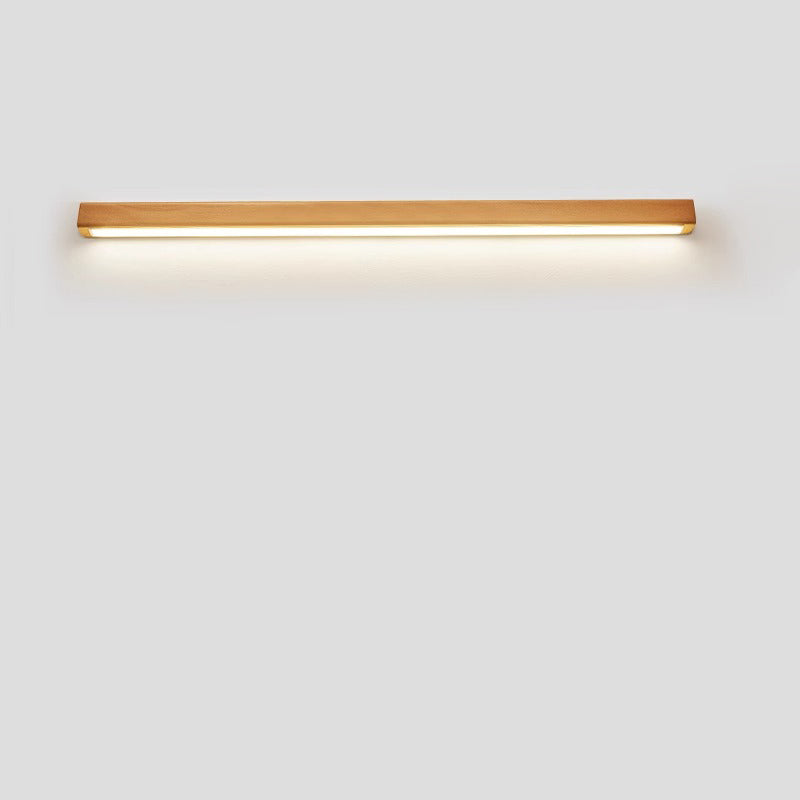 Wooden LED Vanity Light Bar for Bathroom Mirror – Hardwired Linear Fixture in Multiple Lengths, Warm & Cool Options, Slim Modern Design for