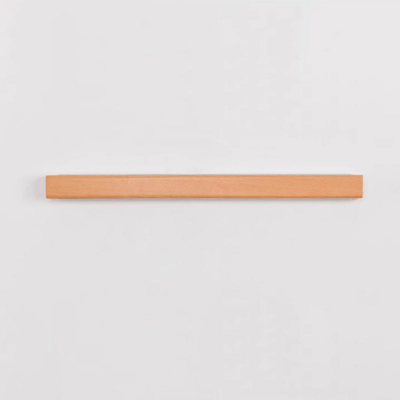 Minimalist Wooden LED Vanity Light Bar - Slim Profile Hardwired Bathroom Mirror Lighting for Modern Spaces