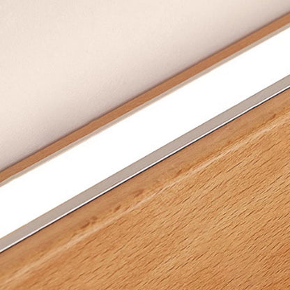 Wooden LED Vanity Light Bar for Bathroom Mirror – Hardwired Linear Fixture in Multiple Lengths, Warm & Cool Options, Slim Modern Design for