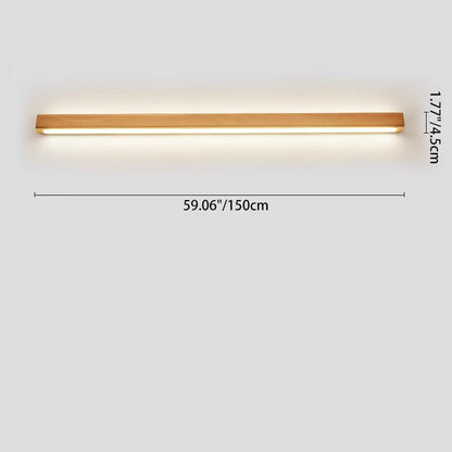 Wooden LED Vanity Light Bar for Bathroom Mirror – Hardwired Linear Fixture in Multiple Lengths, Warm & Cool Options, Slim Modern Design for