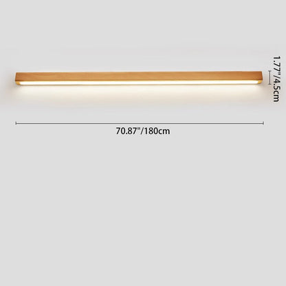 Wooden LED Vanity Light Bar for Bathroom Mirror – Hardwired Linear Fixture in Multiple Lengths, Warm & Cool Options, Slim Modern Design for