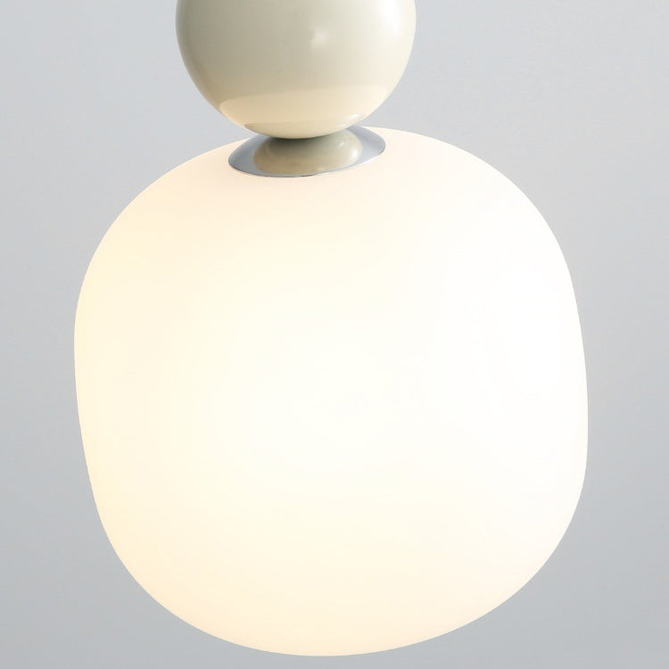 Glass Pendant Light G9 Socket Scandinavian Design Adjustable Cord Resin Frame Modern Ceiling Fixture for Dining Room Bedroom Kitchen