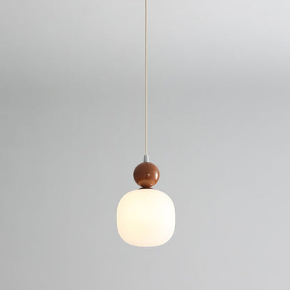 Glass Pendant Light G9 Socket Scandinavian Design Adjustable Cord Resin Frame Modern Ceiling Fixture for Dining Room Bedroom Kitchen