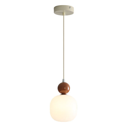 Glass Pendant Light G9 Socket Scandinavian Design Adjustable Cord Resin Frame Modern Ceiling Fixture for Dining Room Bedroom Kitchen