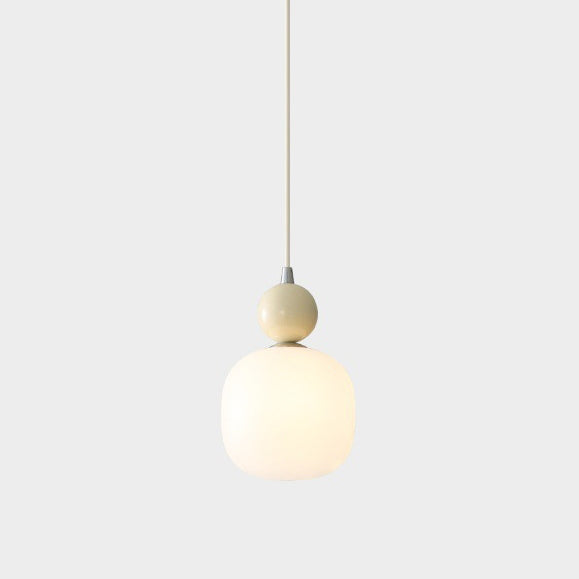 Glass Pendant Light G9 Socket Scandinavian Design Adjustable Cord Resin Frame Modern Ceiling Fixture for Dining Room Bedroom Kitchen