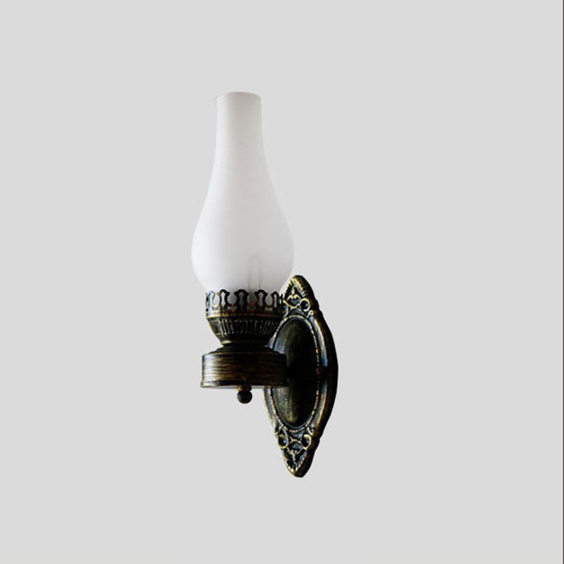 Bronze Sconce with Oil-Lantern Silhouette – 16.5" Ambient Light for Entryways & Bedrooms – E26 Socket – Hardwired Indoor Fixture
