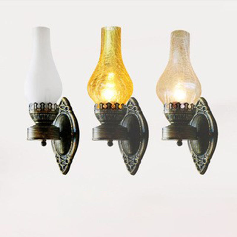 Bronze Sconce with Oil-Lantern Silhouette – 16.5" Ambient Light for Entryways & Bedrooms – E26 Socket – Hardwired Indoor Fixture