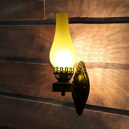 Bronze Sconce with Oil-Lantern Silhouette – 16.5" Ambient Light for Entryways & Bedrooms – E26 Socket – Hardwired Indoor Fixture