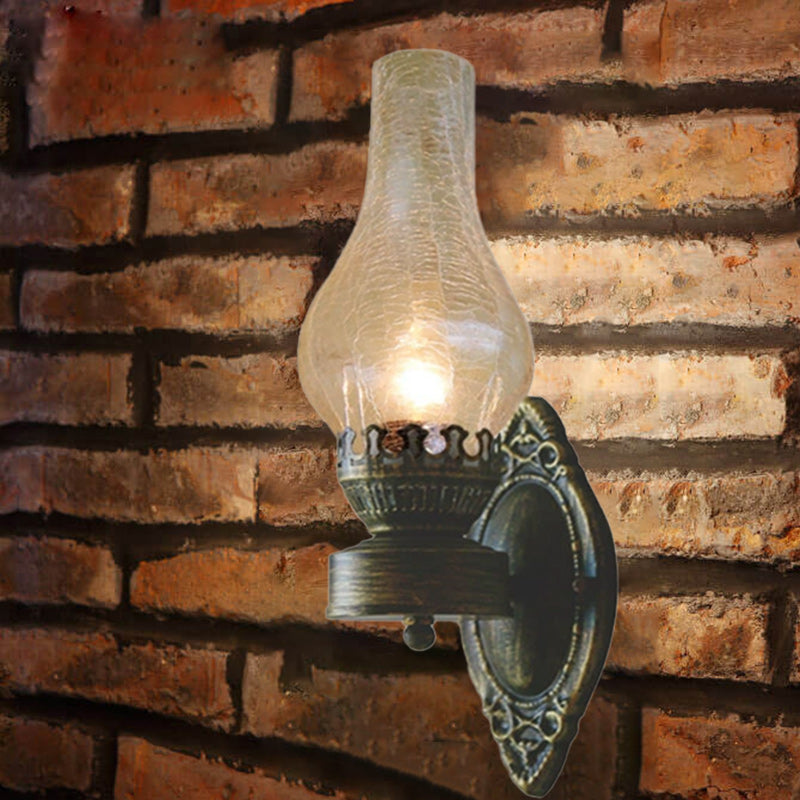 Industrial Bronze Metal Wall Sconce 16.5 in E26 Socket Hardwired Fixture for Hallways Bedrooms Living Rooms Entryways