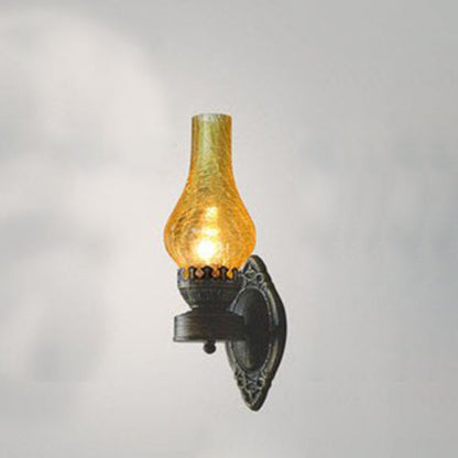 Bronze Sconce with Oil-Lantern Silhouette – 16.5" Ambient Light for Entryways & Bedrooms – E26 Socket – Hardwired Indoor Fixture