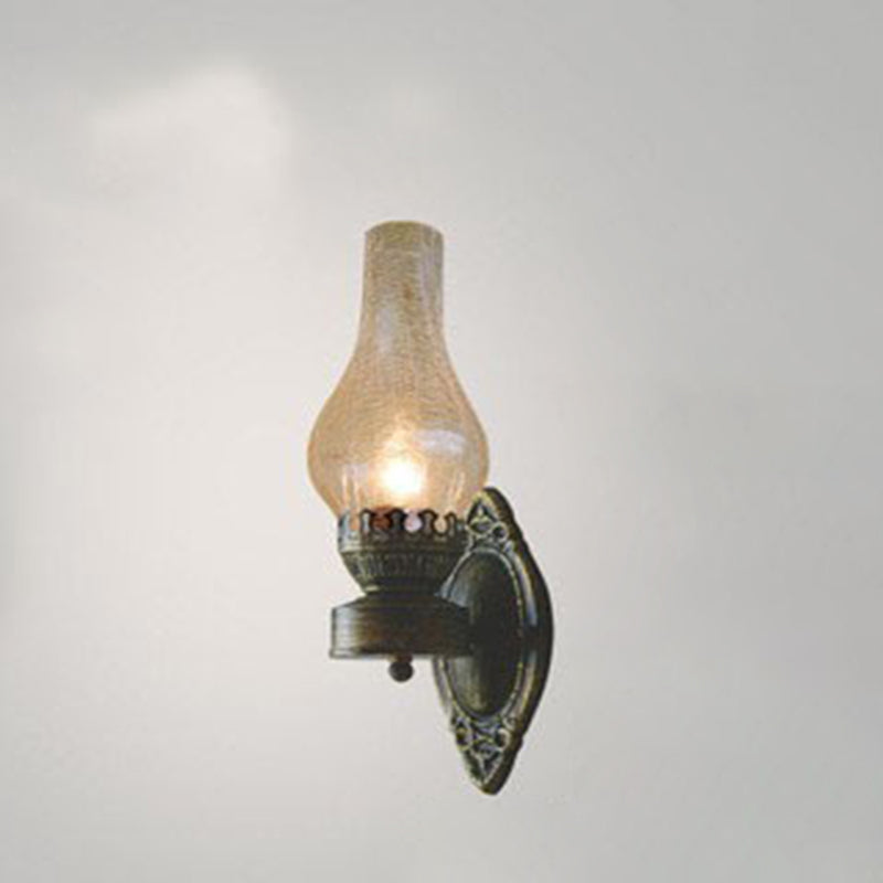 Bronze Sconce with Oil-Lantern Silhouette – 16.5" Ambient Light for Entryways & Bedrooms – E26 Socket – Hardwired Indoor Fixture