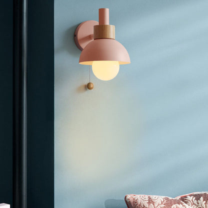 Modern Sconce Light 6 Inch Metal & Glass LED Accent Fixture for Bedrooms Living Rooms Hallways Hardwired E26 Socket Multicolor Contemporary