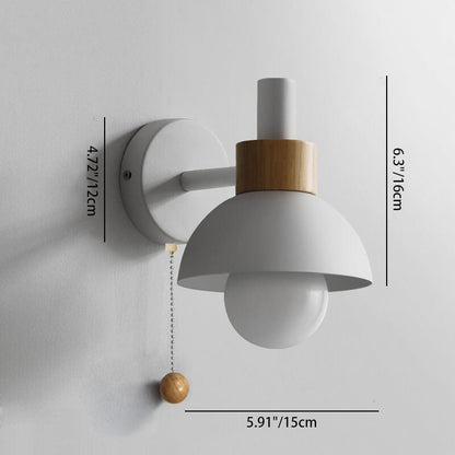 Modern Sconce Light 6 Inch Metal & Glass LED Accent Fixture for Bedrooms Living Rooms Hallways Hardwired E26 Socket Multicolor Contemporary