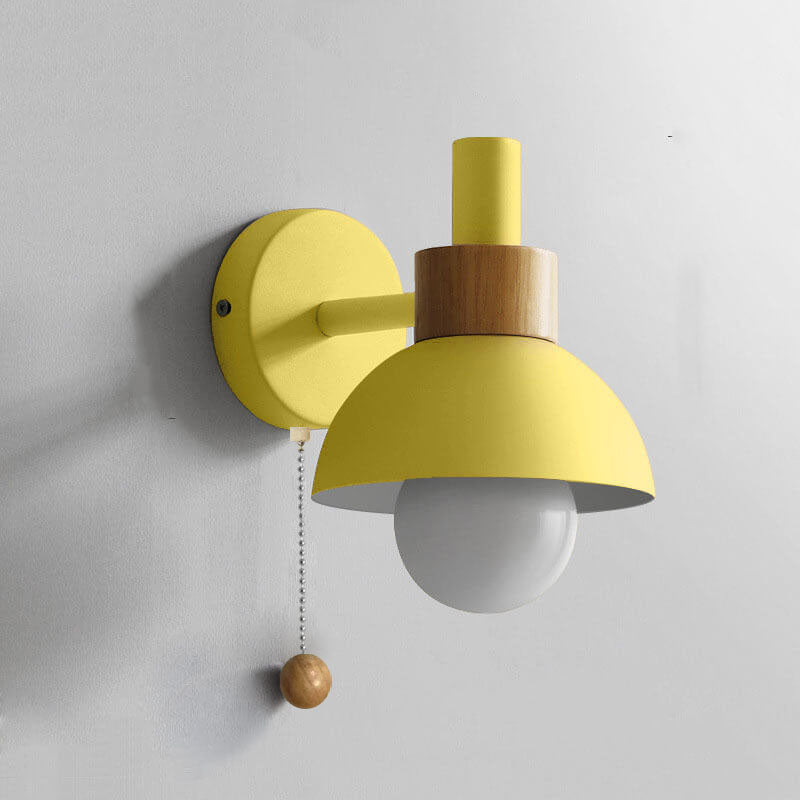 Modern Sconce Light 6 Inch Metal & Glass LED Accent Fixture for Bedrooms Living Rooms Hallways Hardwired E26 Socket Multicolor Contemporary