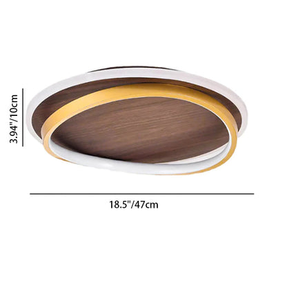 Outdoor Ceiling Light Fixture 18.5 in Gold Finish Hardwired LED Wall Mount for Patio Deck Garden Fence Weather Resistant Contemporary Lighti
