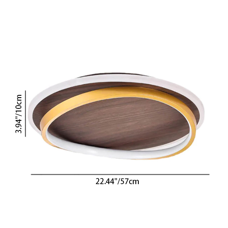 Outdoor Ceiling Light Fixture 18.5 in Gold Finish Hardwired LED Wall Mount for Patio Deck Garden Fence Weather Resistant Contemporary Lighti