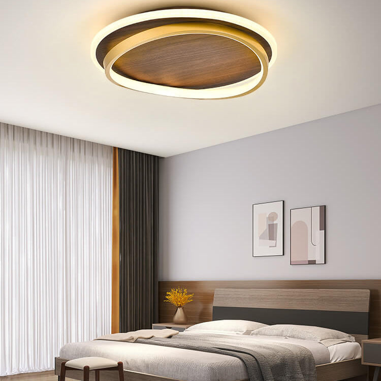 Outdoor Ceiling Light Fixture 18.5 in Gold Finish Hardwired LED Wall Mount for Patio Deck Garden Fence Weather Resistant Contemporary Lighti