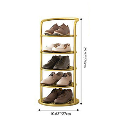 Metal Shoe Rack Tower – Vertical Round Organizer for Entryway & Closet – 5 to 8 Tier Storage
