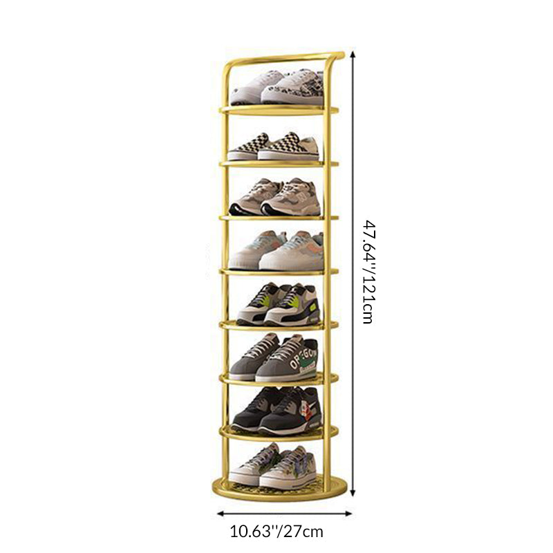 Vertical Footwear Organizer Rack Multi-Level Steel Frame Tower for Hallway Closet Bedroom Entryway Organization