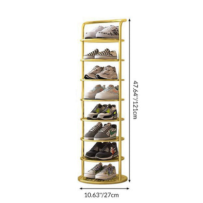 Vertical Footwear Organizer Rack Multi-Level Steel Frame Tower for Hallway Closet Bedroom Entryway Organization