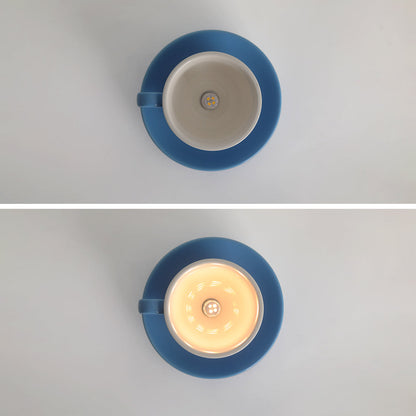 Lámpara de techo empotrada de cerámica para taza de café, ideal para dormitorio, sala de estar y cocina, accesorio LED decorativo moderno, 110V, cableado, diseño compacto y divertido