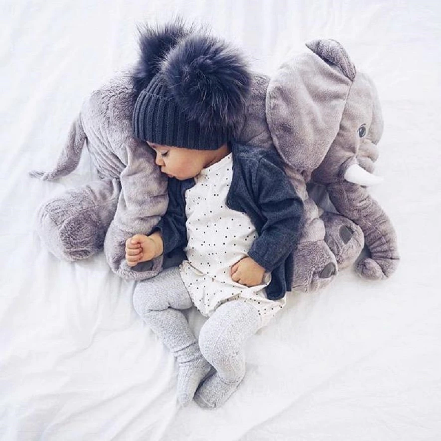Plush Elephant Nursery Pillow for Babies & Toddlers – Soft Cuddle Cushion for Nap Time, Play & Decor
