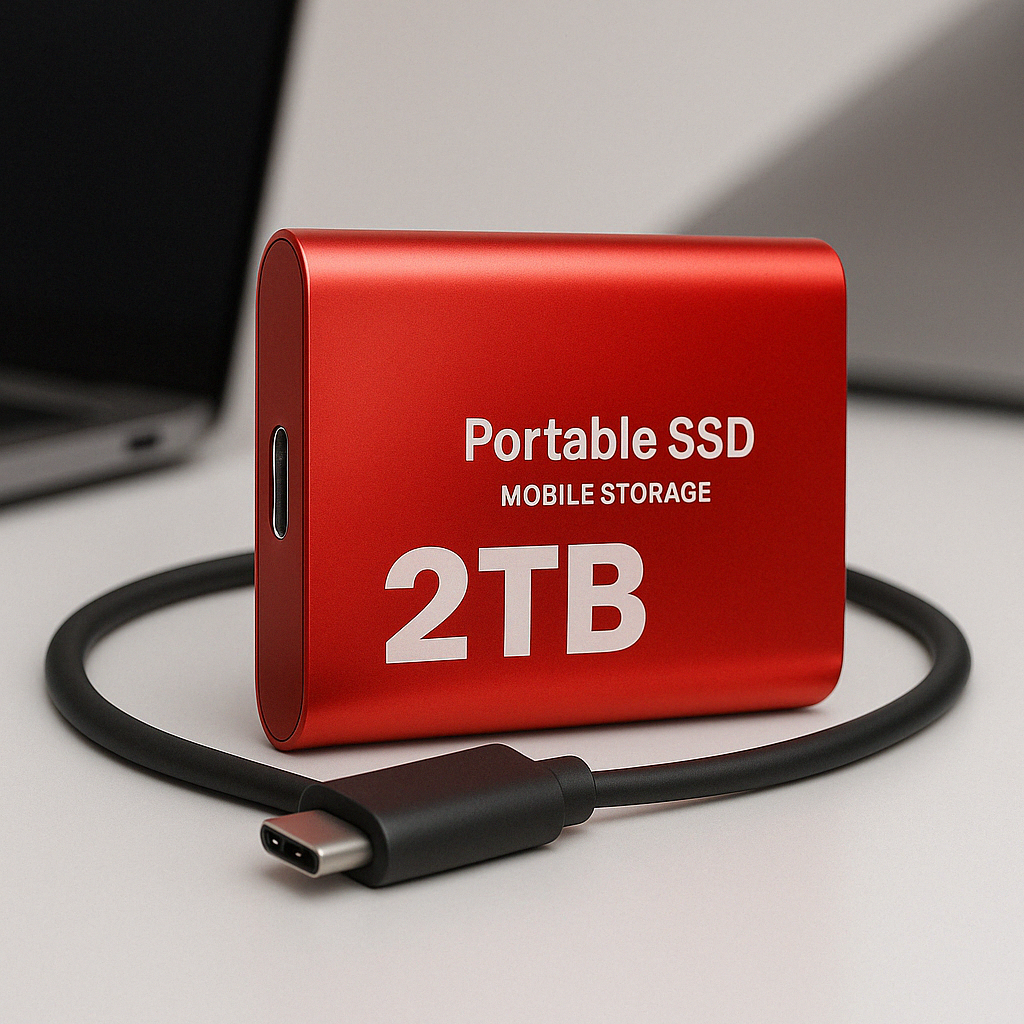 Portable External SSD Drive 1050MB/s High-Speed USB-C Storage for Mac PC Laptop Desktop