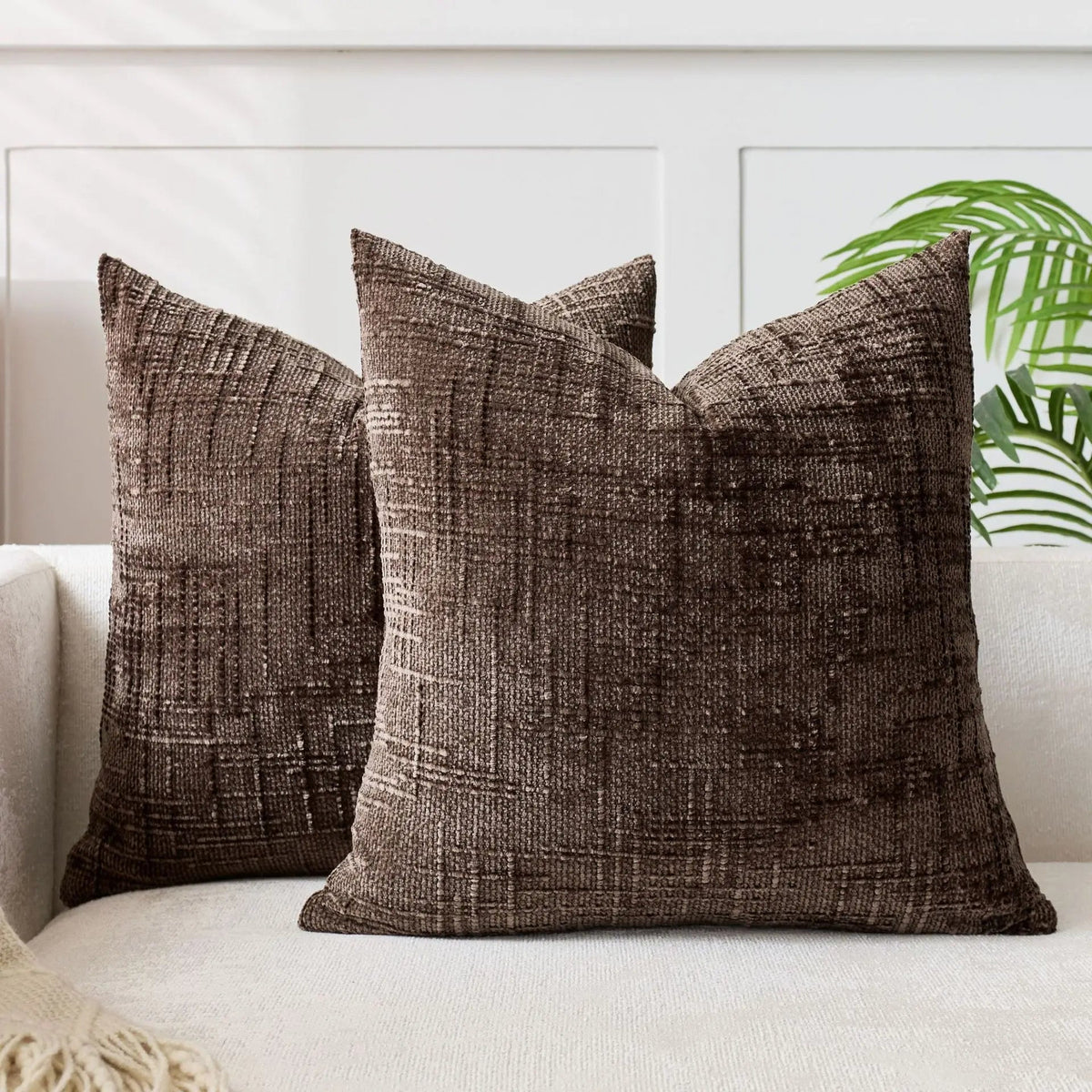 Bamura | Chenille Decorative Cushion with Bamboo Structure | Elegant Design for Cozy Interiors