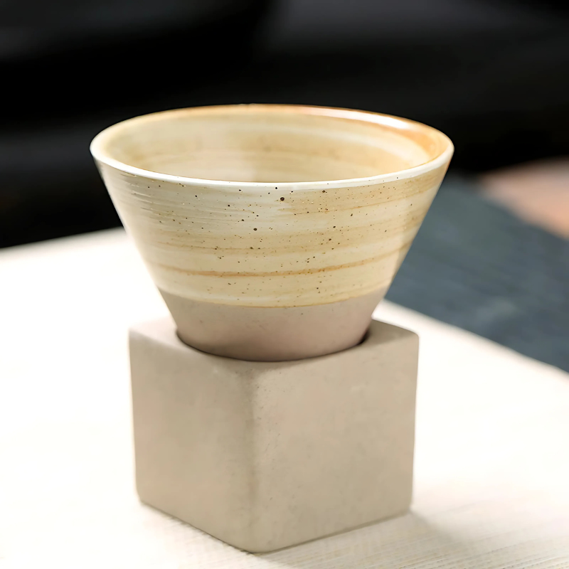 Japanese Ceramic Coffee Cup with Saucer Set – Handcrafted Artisan Glaze Design for Espresso, Tea & Hot Beverages – Heat-Retaining