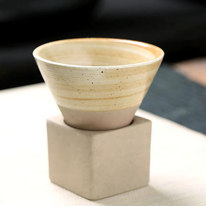 Japanese Ceramic Coffee Cup with Saucer Set – Handcrafted Artisan Glaze Design for Espresso, Tea & Hot Beverages – Heat-Retaining